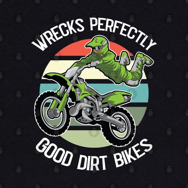 Vintage Dirt Bike Rider and Motocross Offroad Dirt Biking by Riffize